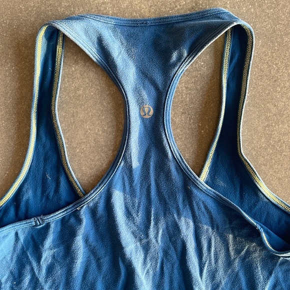 Lululemon Cool Racerback Athletic Tank Top. Blue - Picture 3 of 6